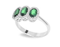 Anello I Gioielli del Sole Donna in Oro bianco Smeraldo 1.08 Ct ANV8S - ANV8S